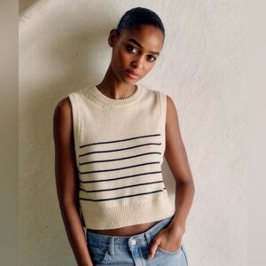 Sezane Oliver Jumper Natural / Navy - Size M